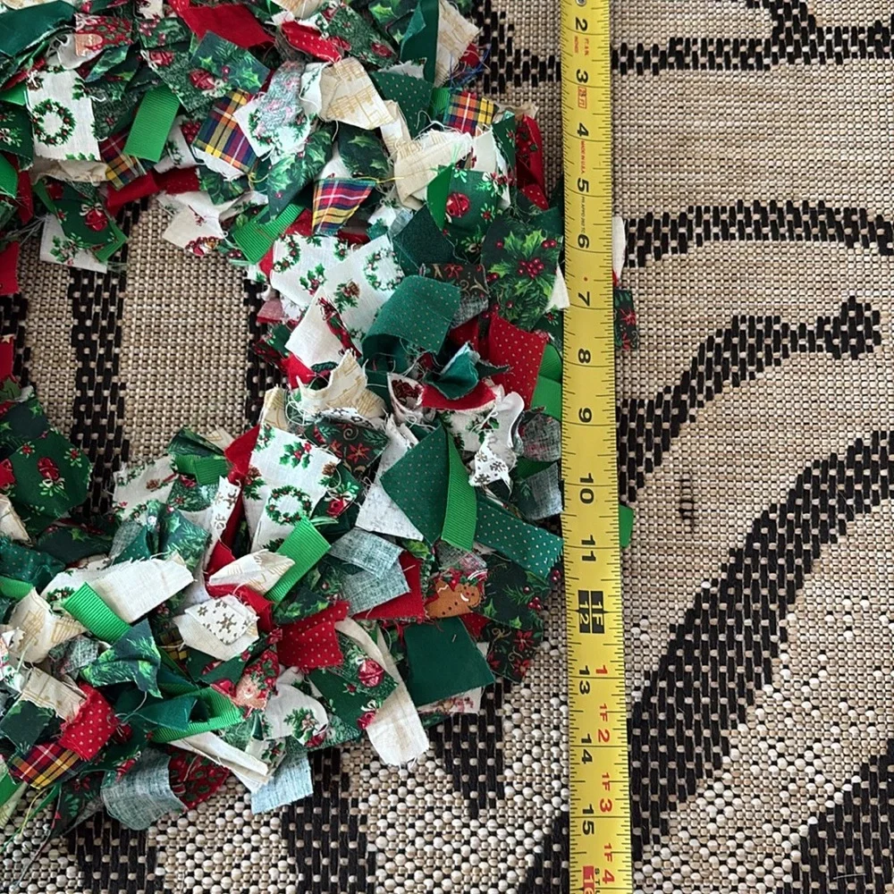 Artisan Handmade Fabric Wreath And Garland